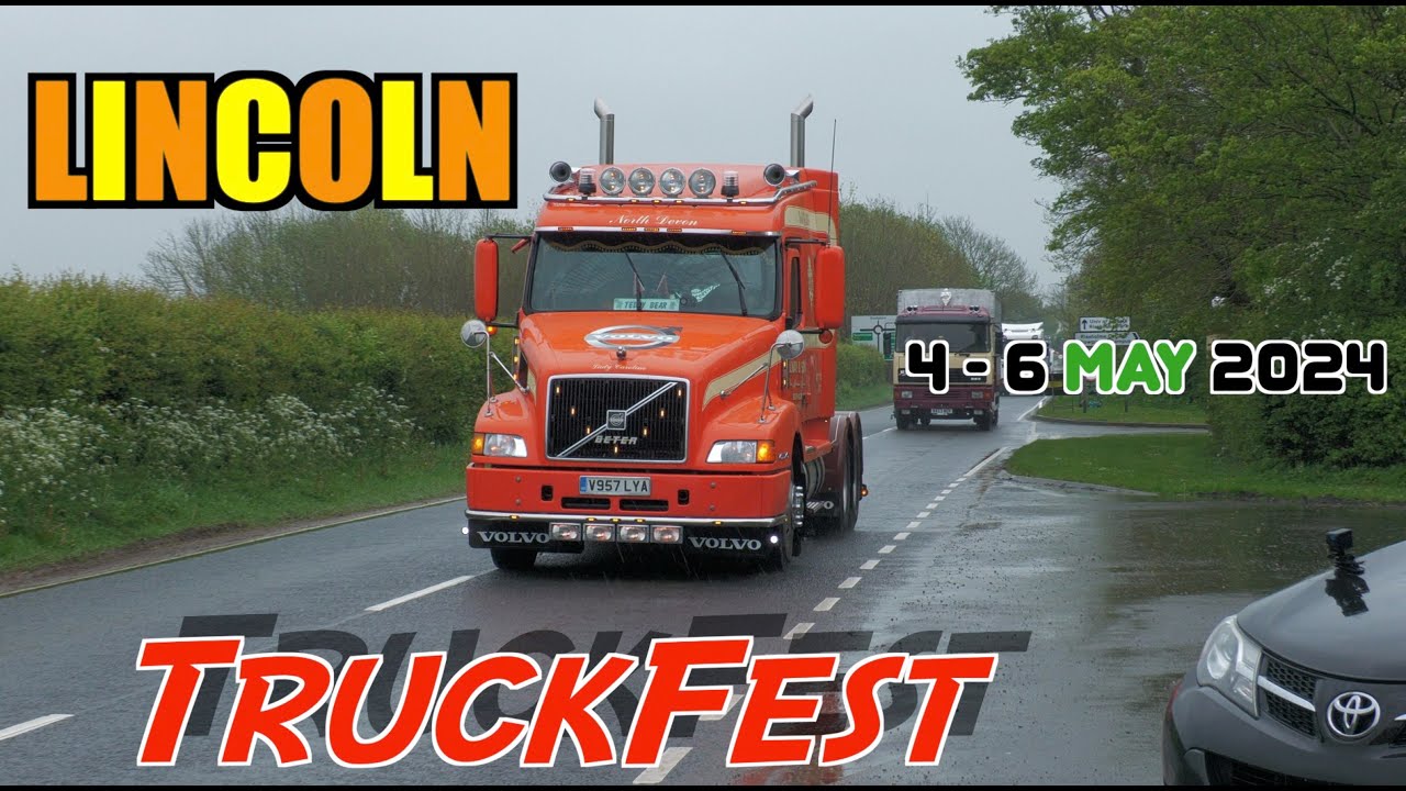 TruckFest Lincoln 2024 - Arrival trucks at The largest truck festival in Europe Super TRUCKS BEST !!