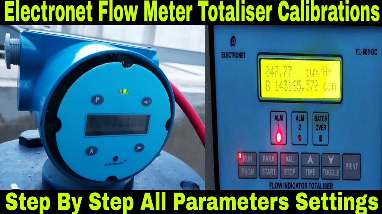 Electronet Flow Meter Totaliser Calibrations & Parameters settings | Parameter setting of Flow Meter