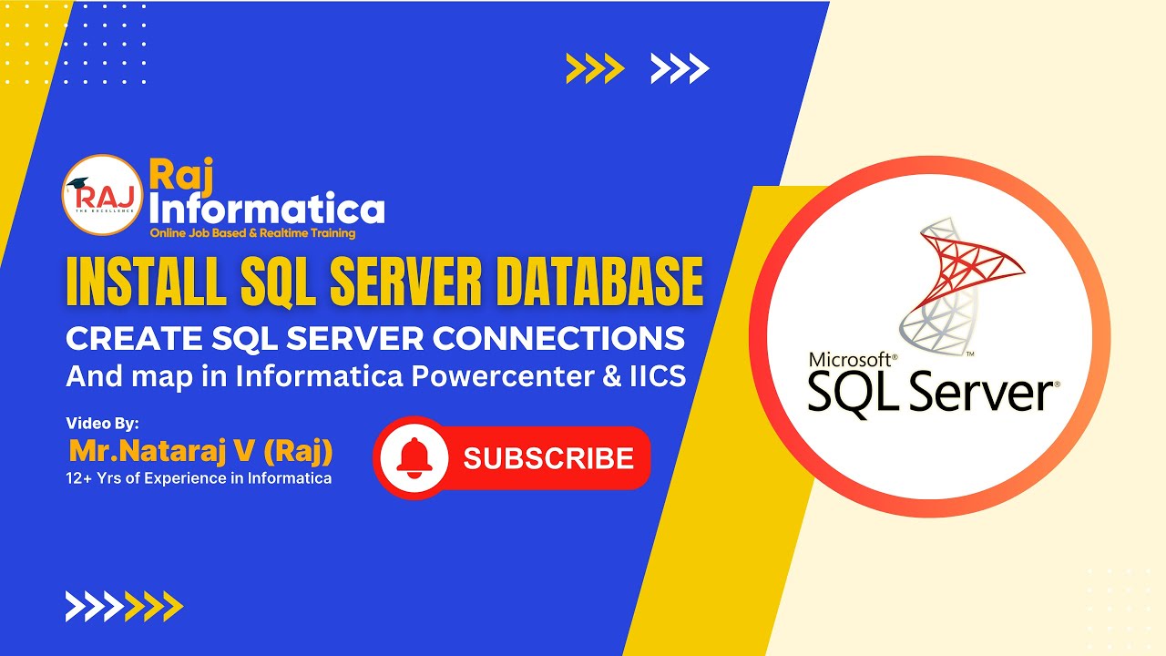 SQL Server Installation ,Create DB Connections & Mapping in informatica PowerCenter and IICS by Raj