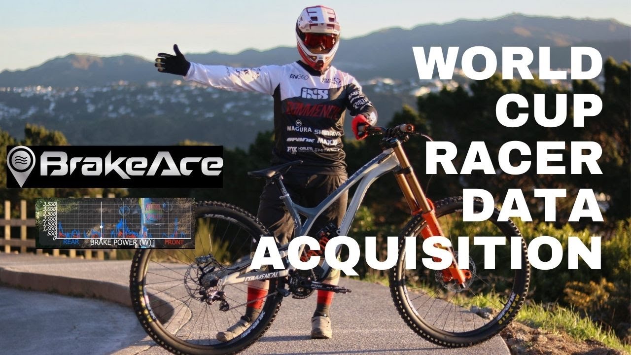 World Cup Racer Bryn Dickerson on a BORROWED BrakeAce Data Bike