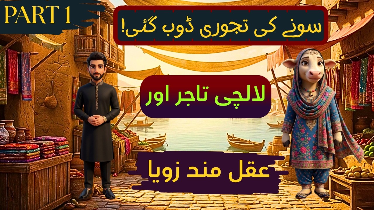 SONE KI TIJORI DOOB GAYI  LALCHI TAJIR AUR AQALMAND ZOYA  ||PAK CARTOON STUDIO SHOW 🎉
