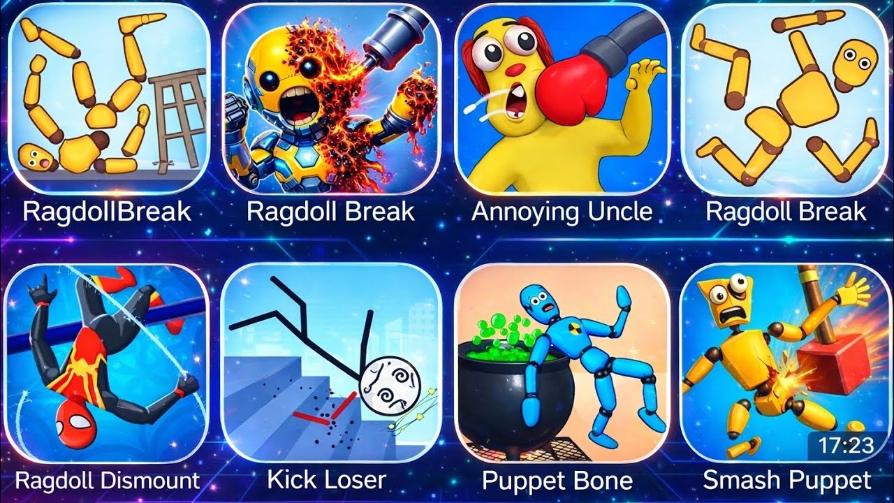 Best Mobile GamesCompilation#33 |MarioRun,Kick&BreakRagdoll, FreakyStan,PvZ,AnnoyingUnclePunch