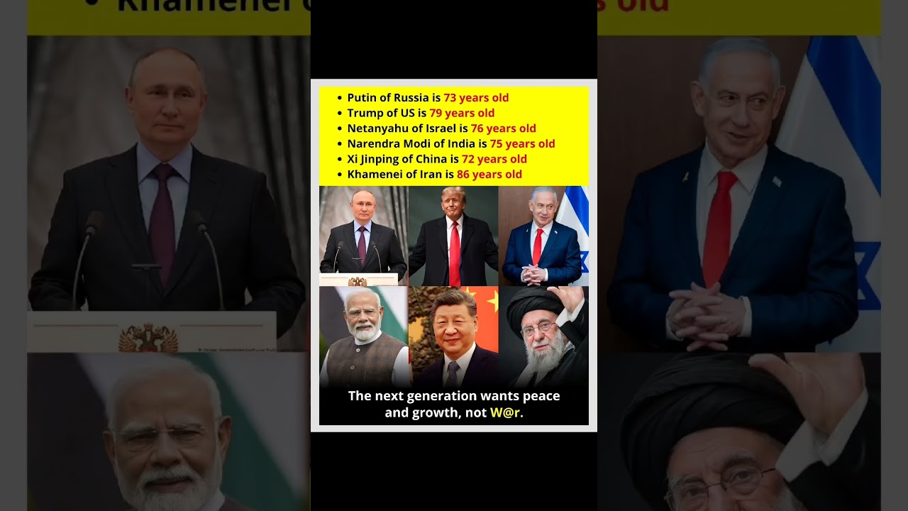 World Leaders Age Comparison 🌍 Who Rules the World Today?