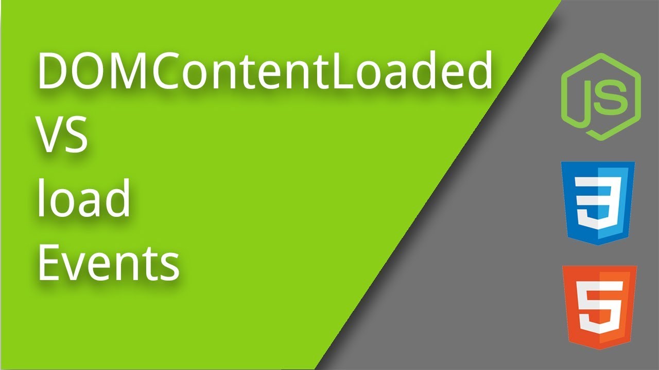 Событие загрузки VS DOMContentLoaded