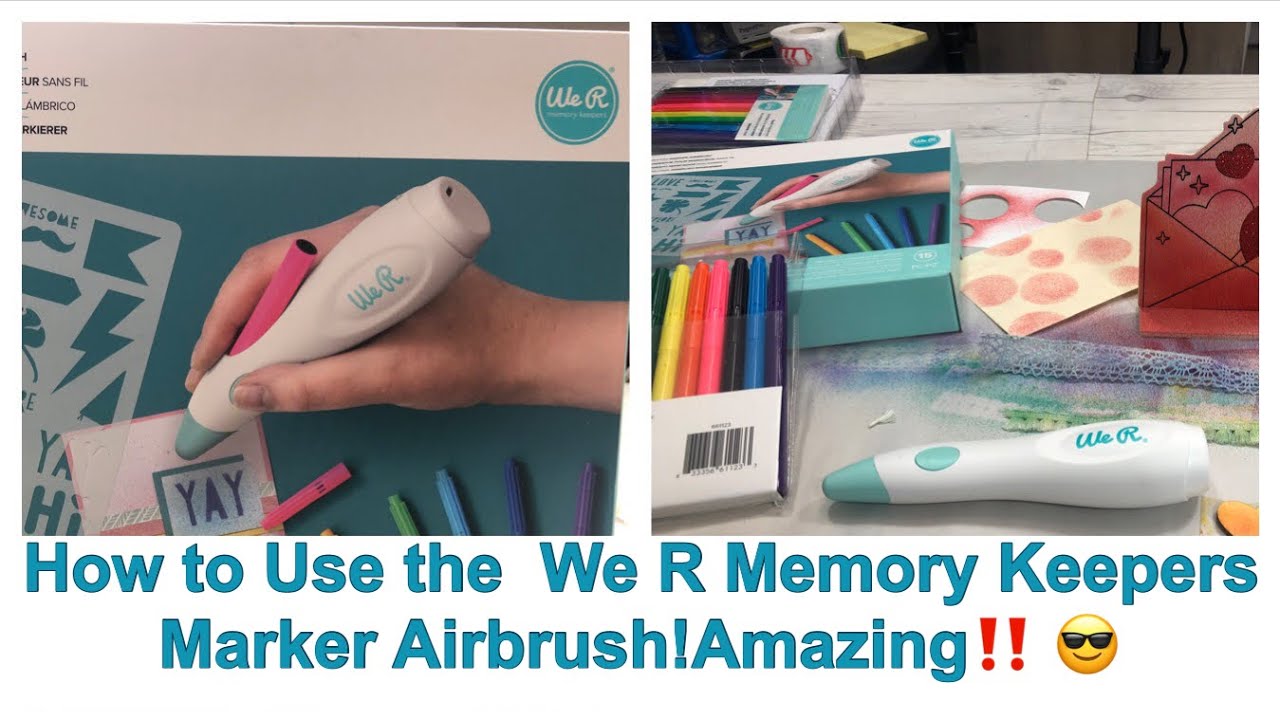 How to Use the  We R Memory Keepers Marker Airbrush!Amazing‼️ 😎