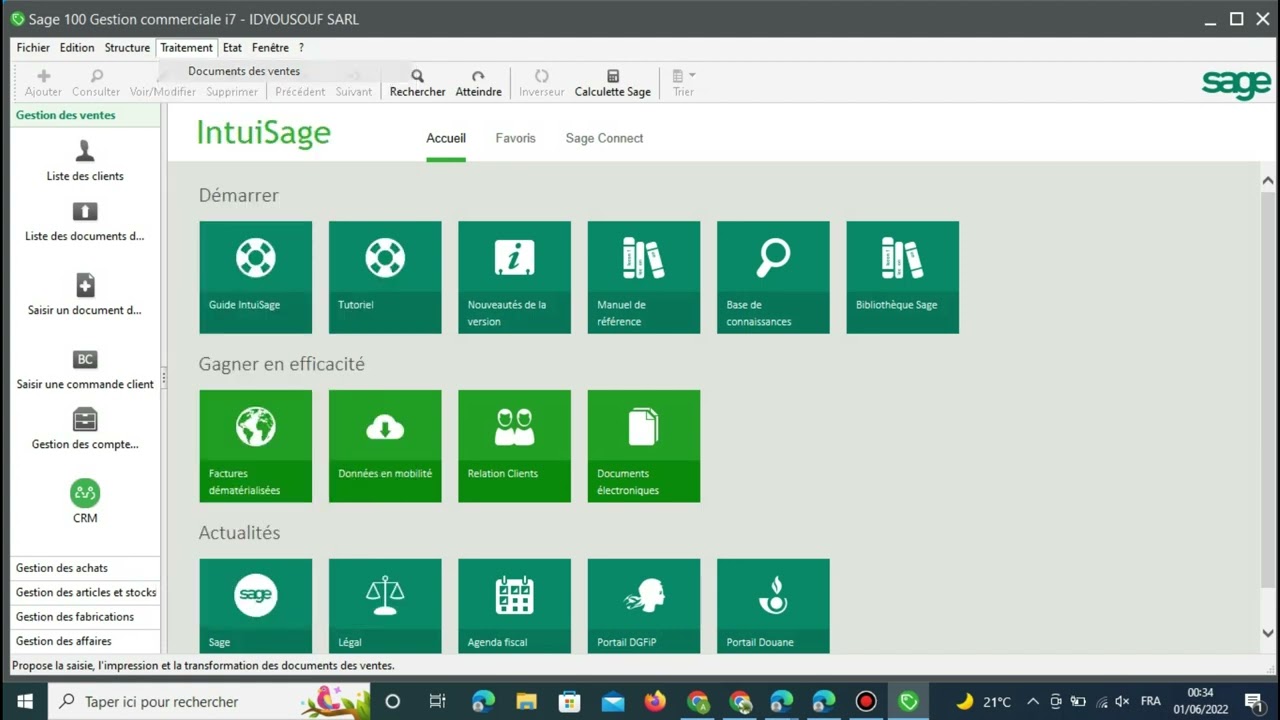 #EP 09 Sage Gestion Commercial i7[Comment imprimer facture ] En darija