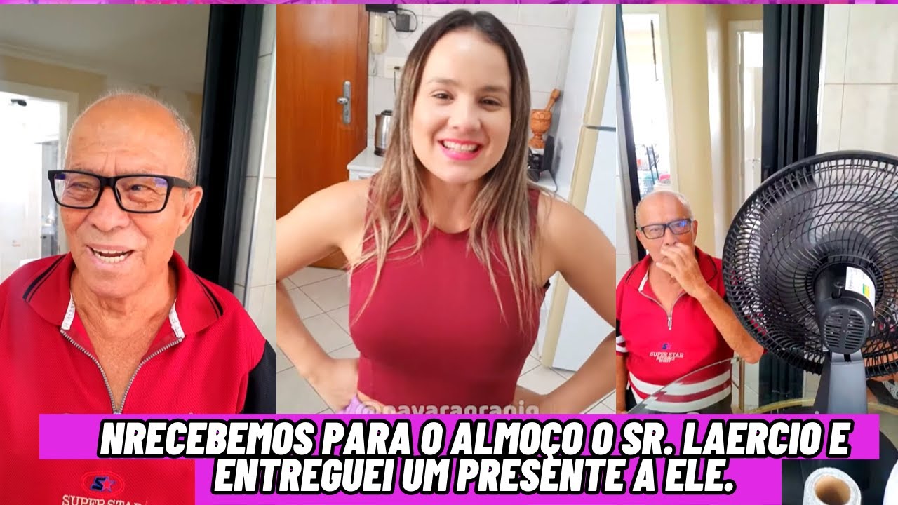 Recebemos para o Almoço o Sr. Laercio e Entreguei um Presente a ele.❤️