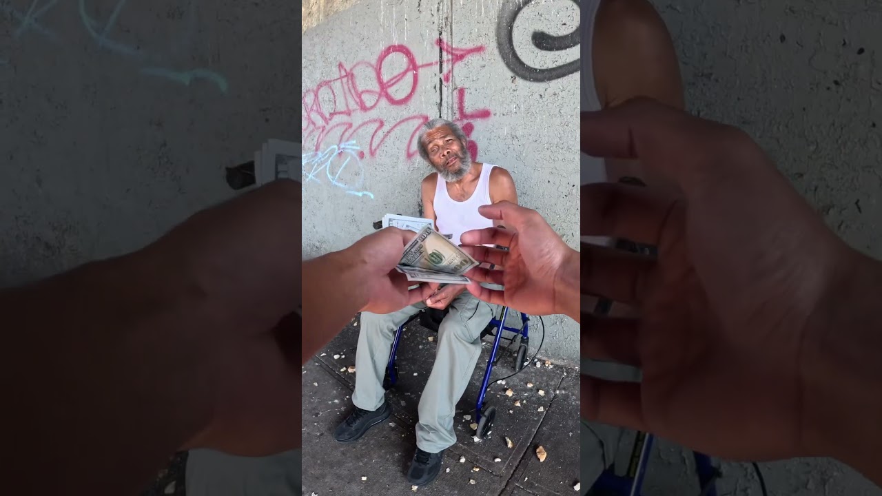 Giving 74 Year Old Homeless Man A HUGE Surprise!
