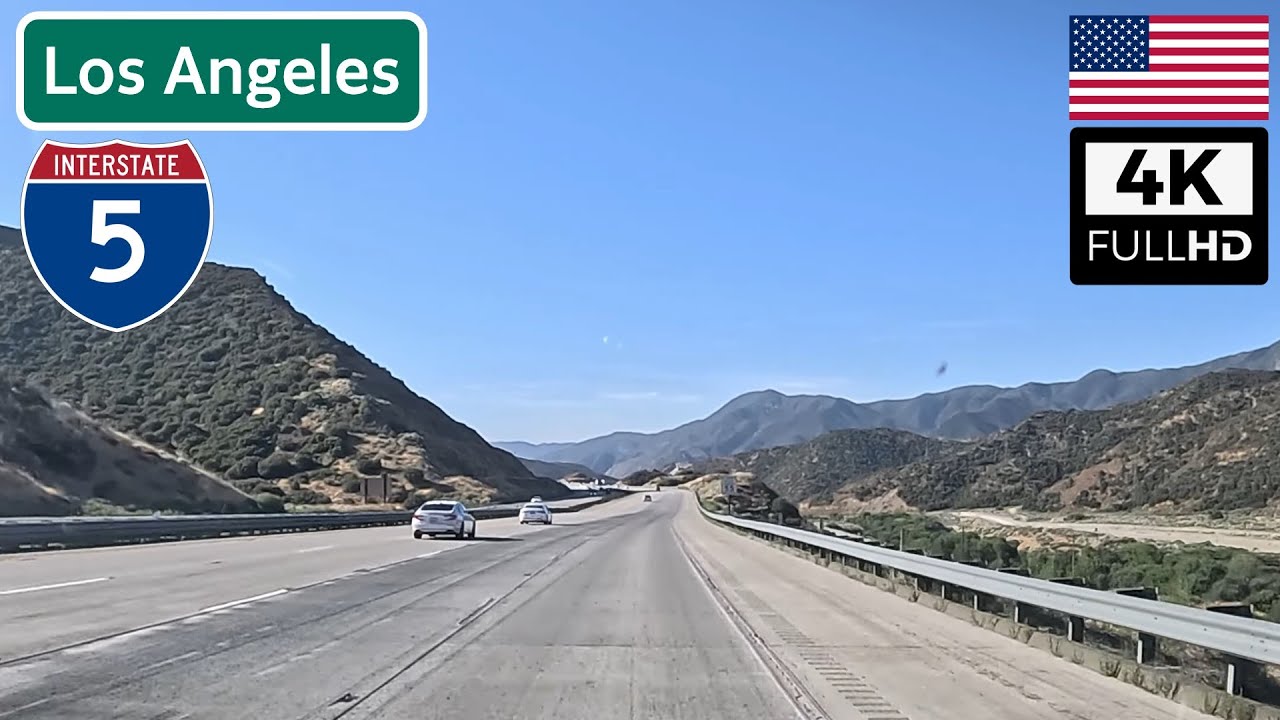 Los Angeles Roller Coaster Drive: I-5 S From Grapevine, California USA | 4K ASMR Scenic Drive