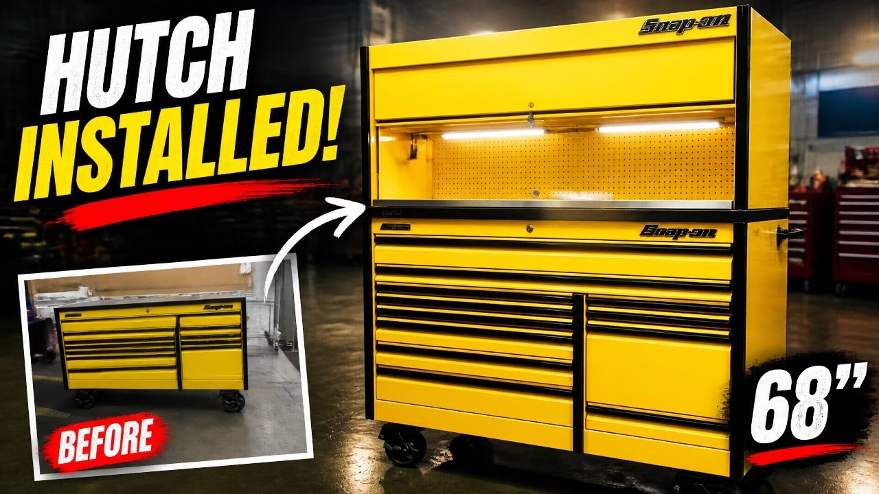 68” SNAP-ON EPIQ Toolbox tour installing the Work Center (Hutch)