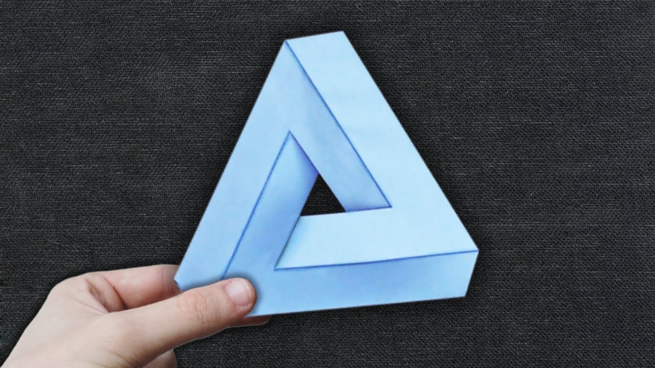 Как сделать 3D невозможный треугольник из бумаги