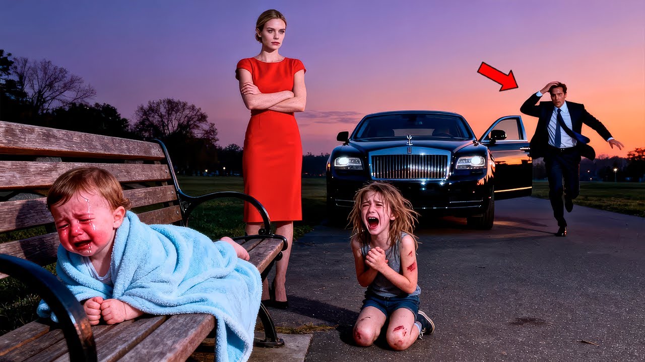 Madrastra Se Marcha — Niña Pequeña Espera Que Su Padre CEO Llegue