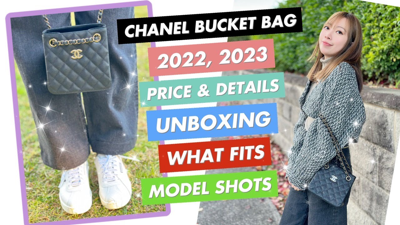 🖤  CHANEL Bucket Bag 2022 2023, Chanel 22S Bucket bag, unboxing, model shots, price and details