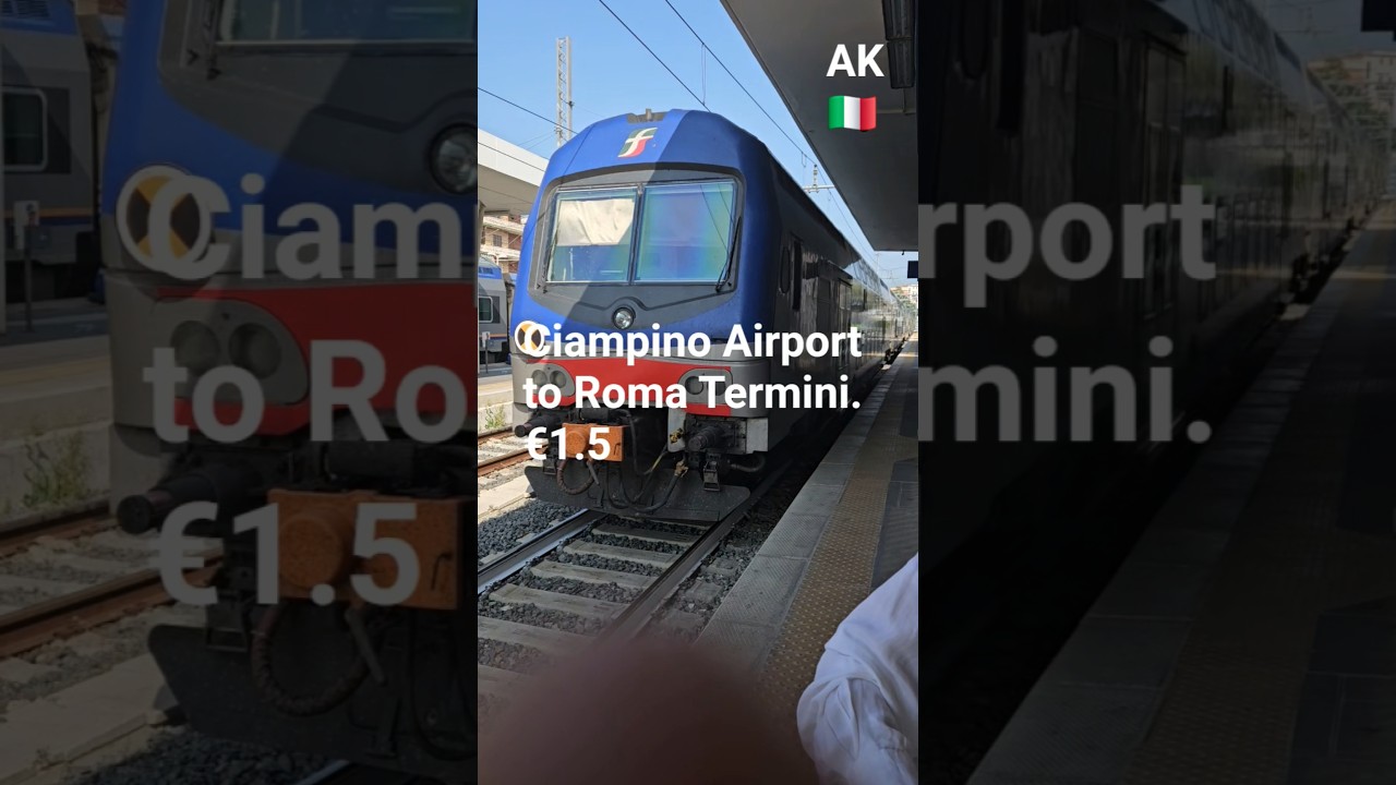 🇮🇹 Ciampino Airport to Roma Termini only &euro;1.5 (bargain). Trenitalia. #Ciampino #rome #train #italy