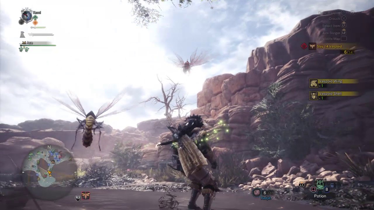 Monster Hunter: World vespoids locations