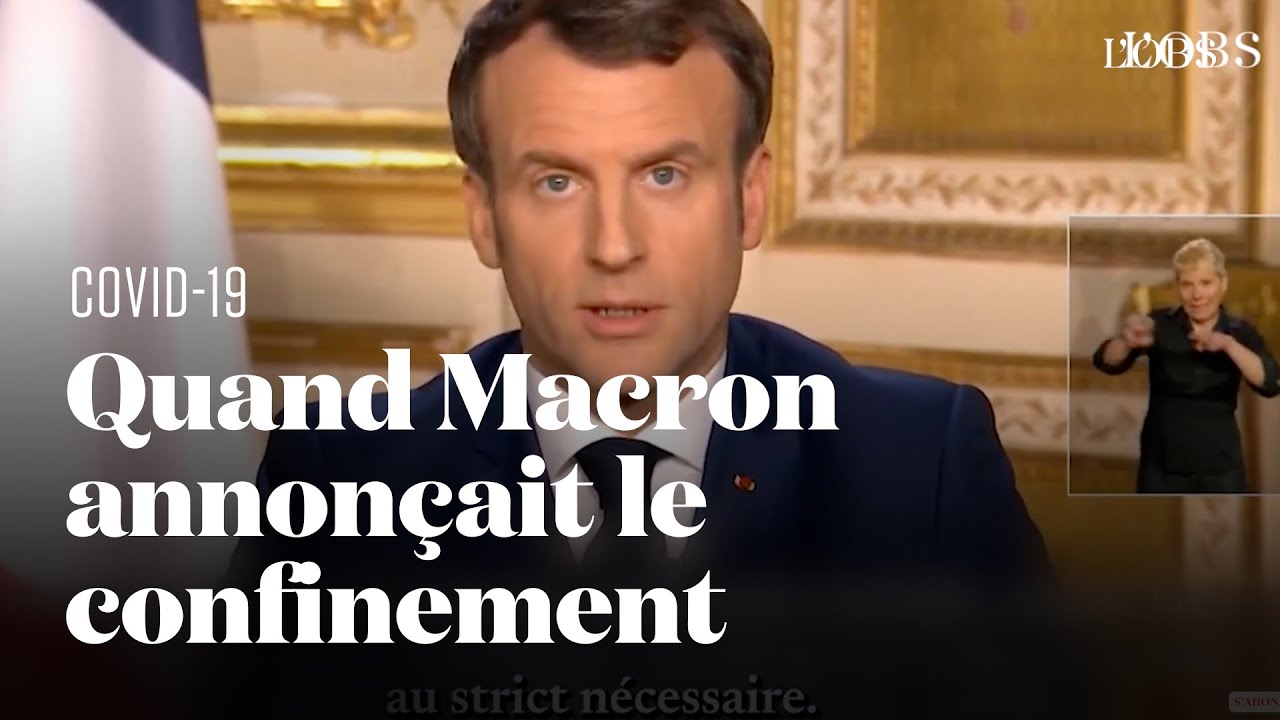 Covid-19 : le jour où Emmanuel Macron a annoncé le confinement, il y a trois ans