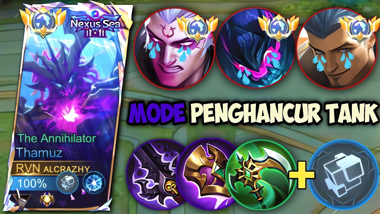 TERBANTAI DIAWAL‼️THAMUZ COMEBACK PAKAI ITEM PENGHANCUR TANK | GAMEPLAY TOP GLOBAL THAMUZ - MLBB