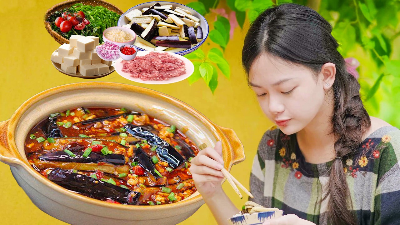 Harvesting Eggplant, Making Stir-fried Eggplant with Snails