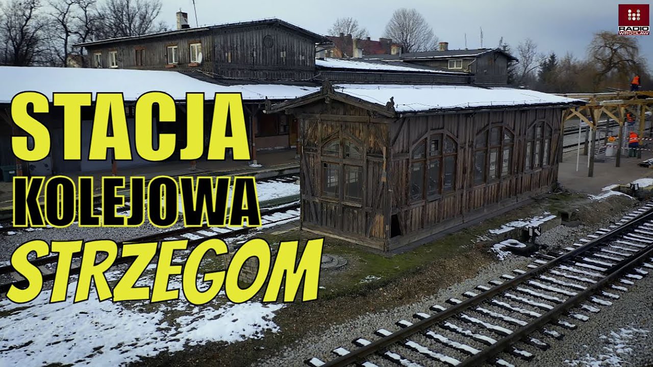 #MIGAWKA Unikatowa drewniana stacja kolejowa w Strzegomiu. Dron #4K
