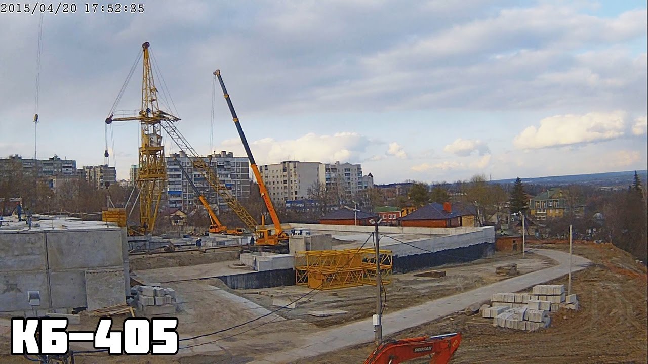 Монтаж башенного крана КБ-405