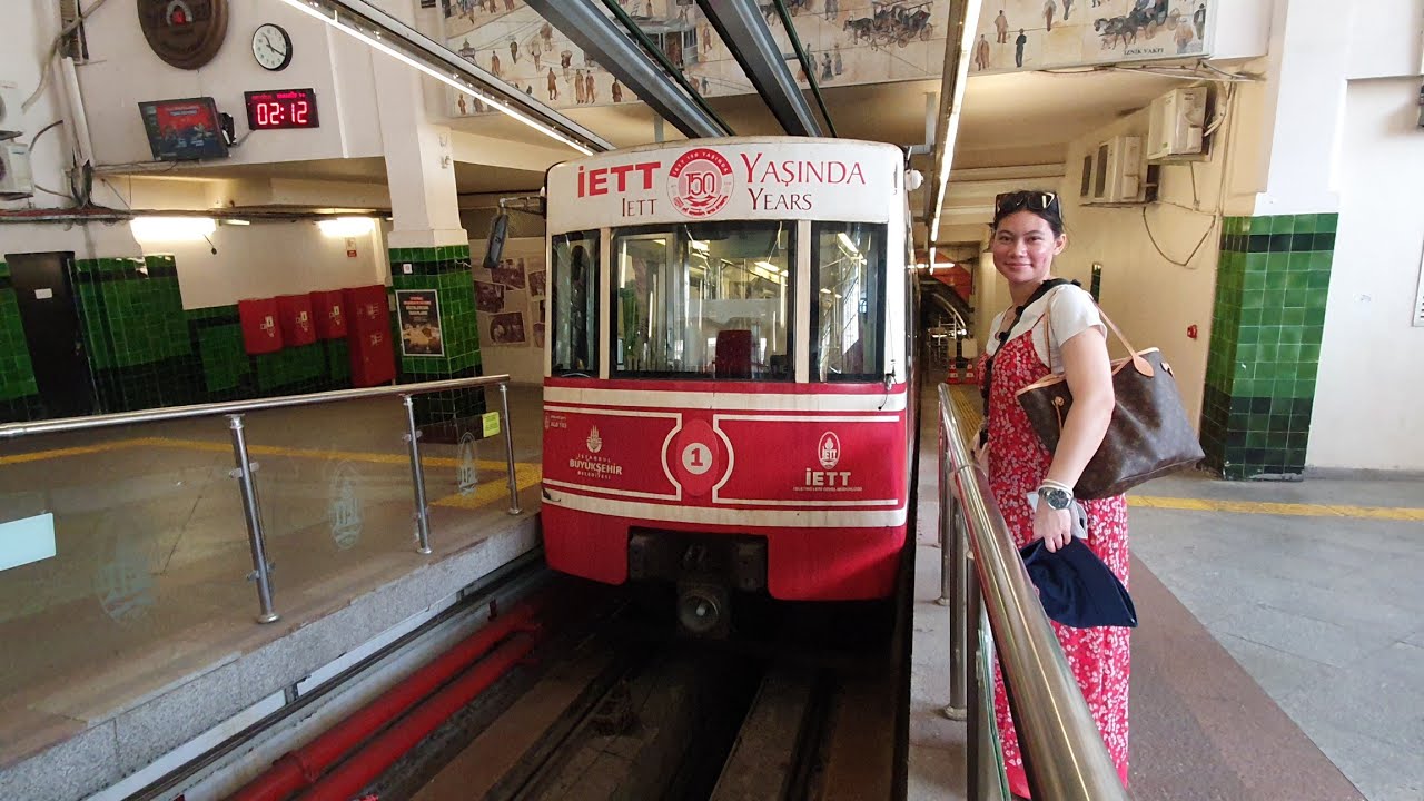 Tünel 🚇Historische Standseilbahn 🚋Istanbul 🌞Türkei