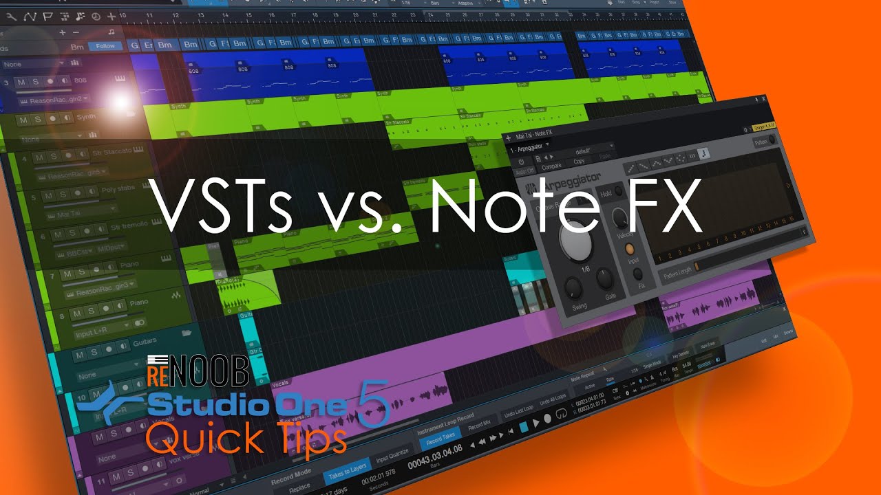Studio One Quick Tip:  VSTs vs. Note FX