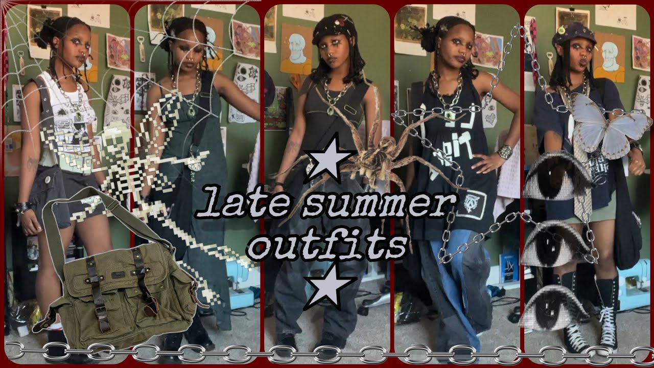 late summer alt/grunge outfits! dress code friendly(ish)