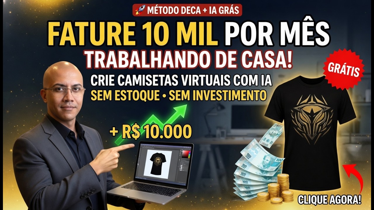 Sem dropshipping, Sem print on demand. Código “DECA” Que Pode Gerar 10 Mil por Mês com Camisetas