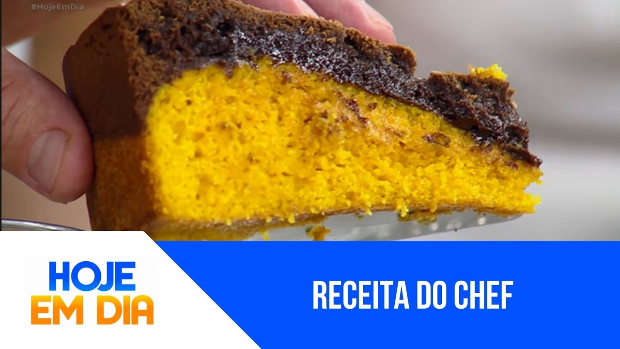 Receita do Chef: Aprenda a fazer bolo de cenoura com brownie