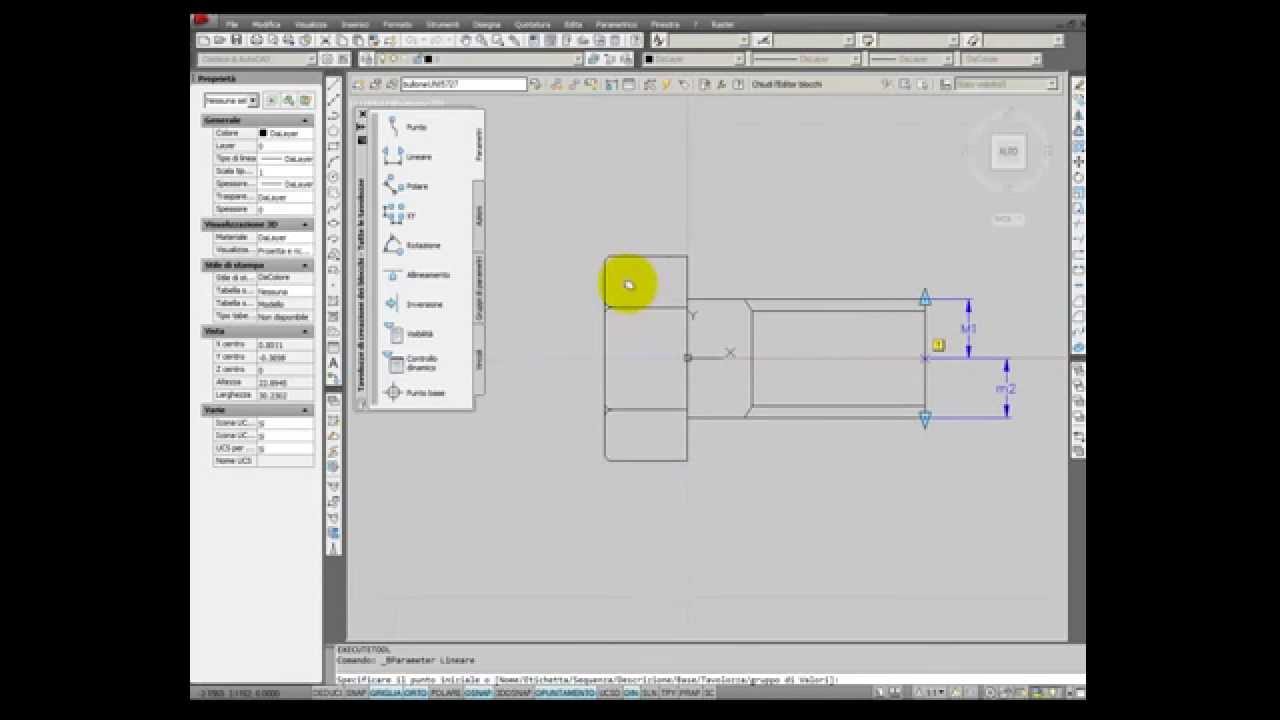 Costruire un Blocco Dinamico di un bullone UNI 5758 - AutoCAD