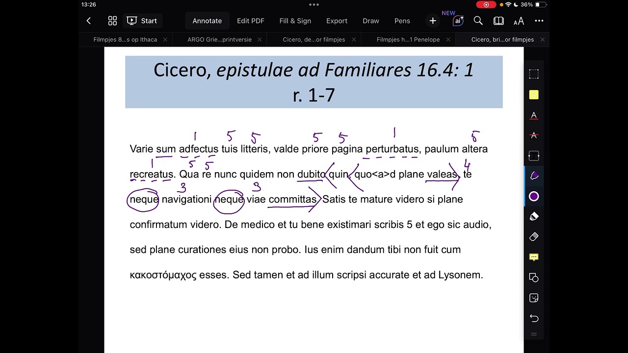 Cicero Epistulae ad Familiares 16.4 1 + 2 Als je maar beter wordt!