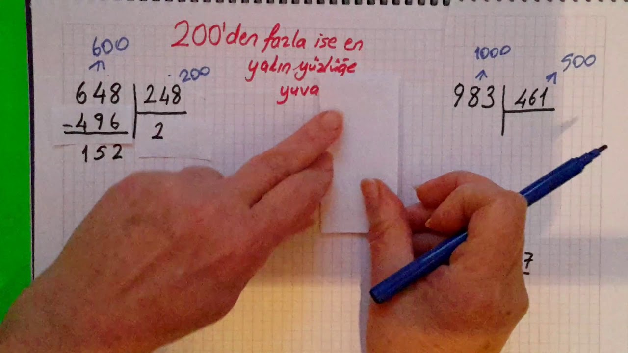 4. SINIF /  ÜÇ BASAMAKLI SAYILARLA BÖLME İŞLEMİ BÖYLE KOLAY