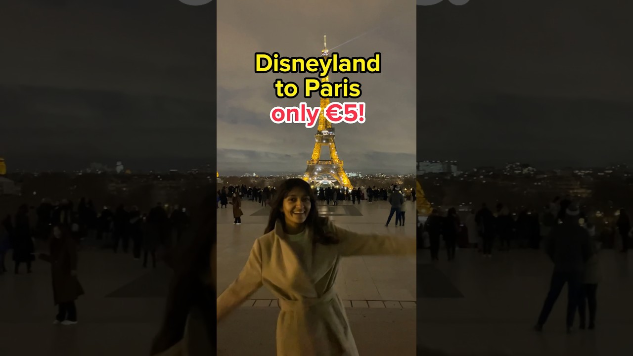 How to travel from Paris to Disneyland Paris for just 5 euros! 🇫🇷 #shorts