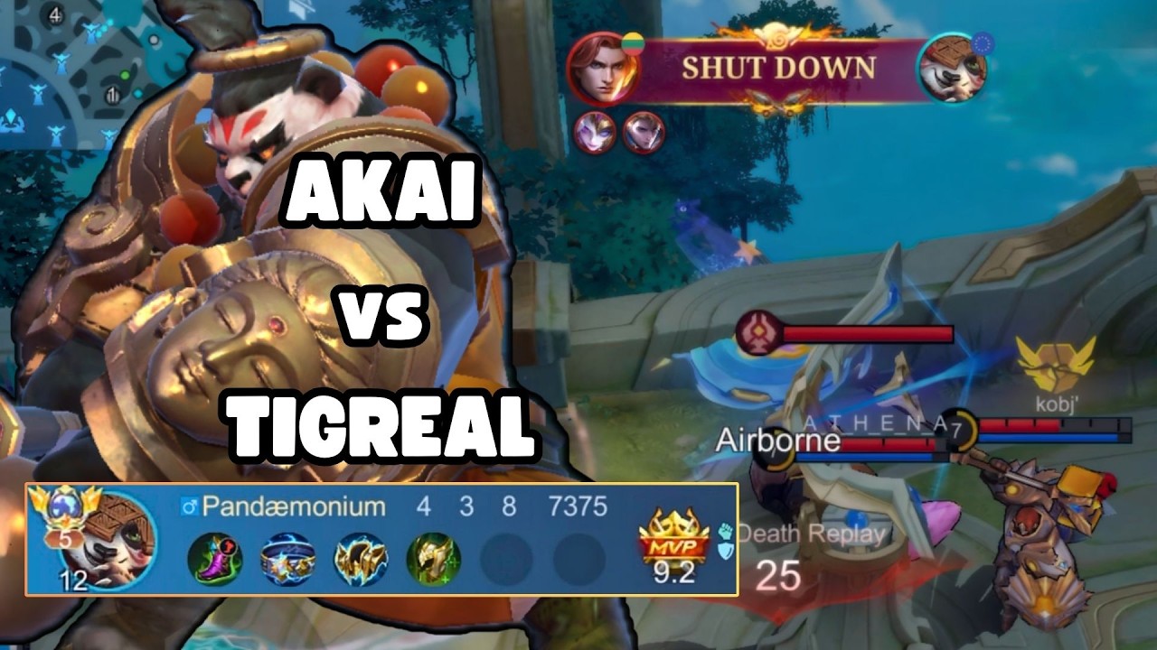 Akai Vs Tigreal — Mythical Immortal Gameplay | Mobile Legends
