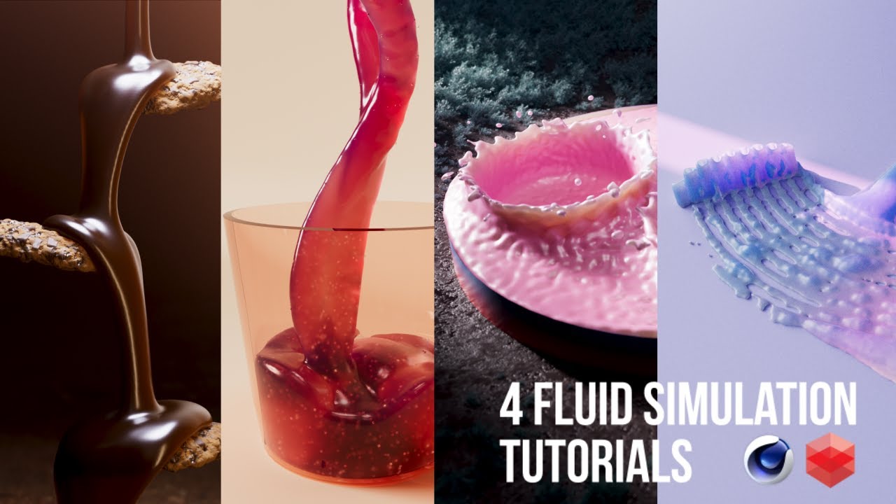 4 Fluid Simulations Tutorials I Cinema 4D + Redshift