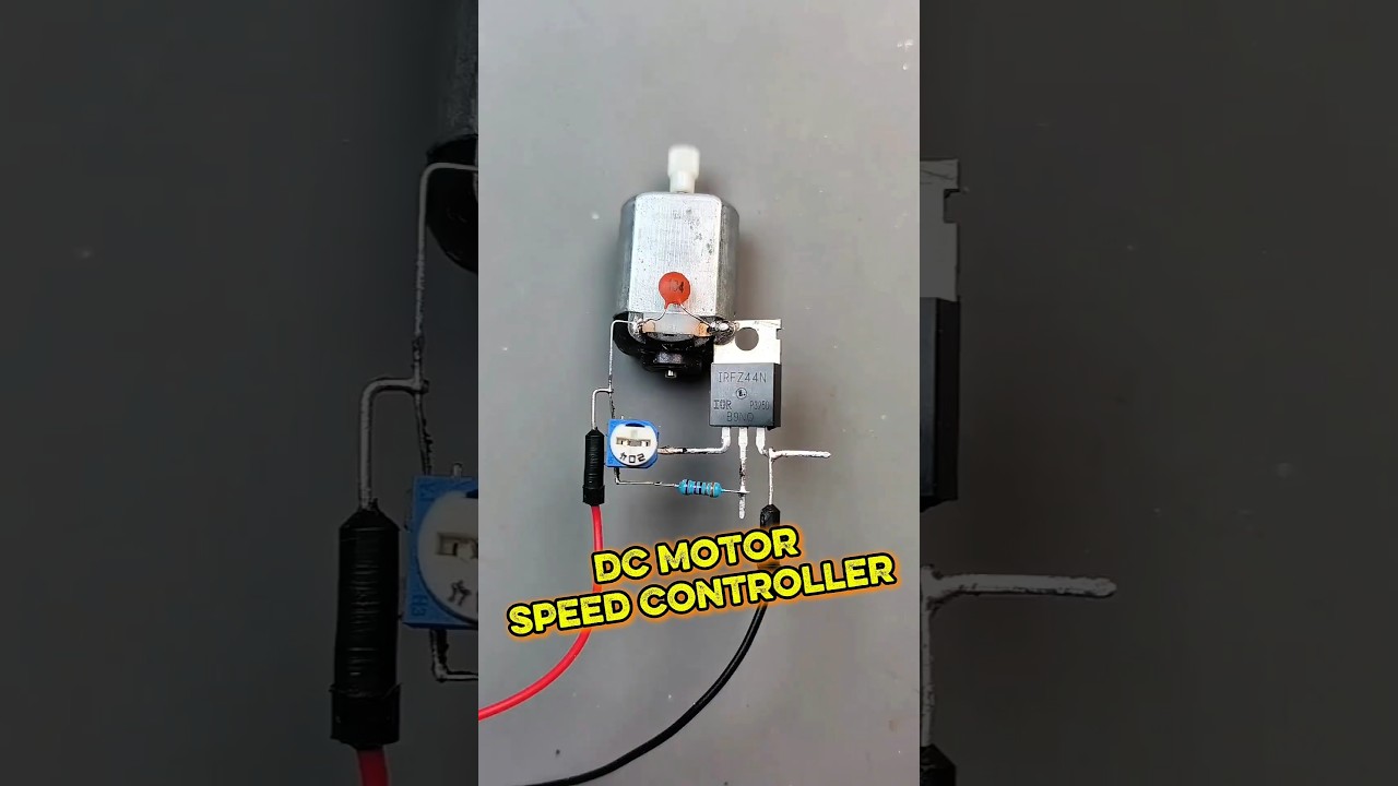 Simple DC Motor Speed Controller Using a MOSFET... Diy Electronics #pwm #motorspeedcontroller