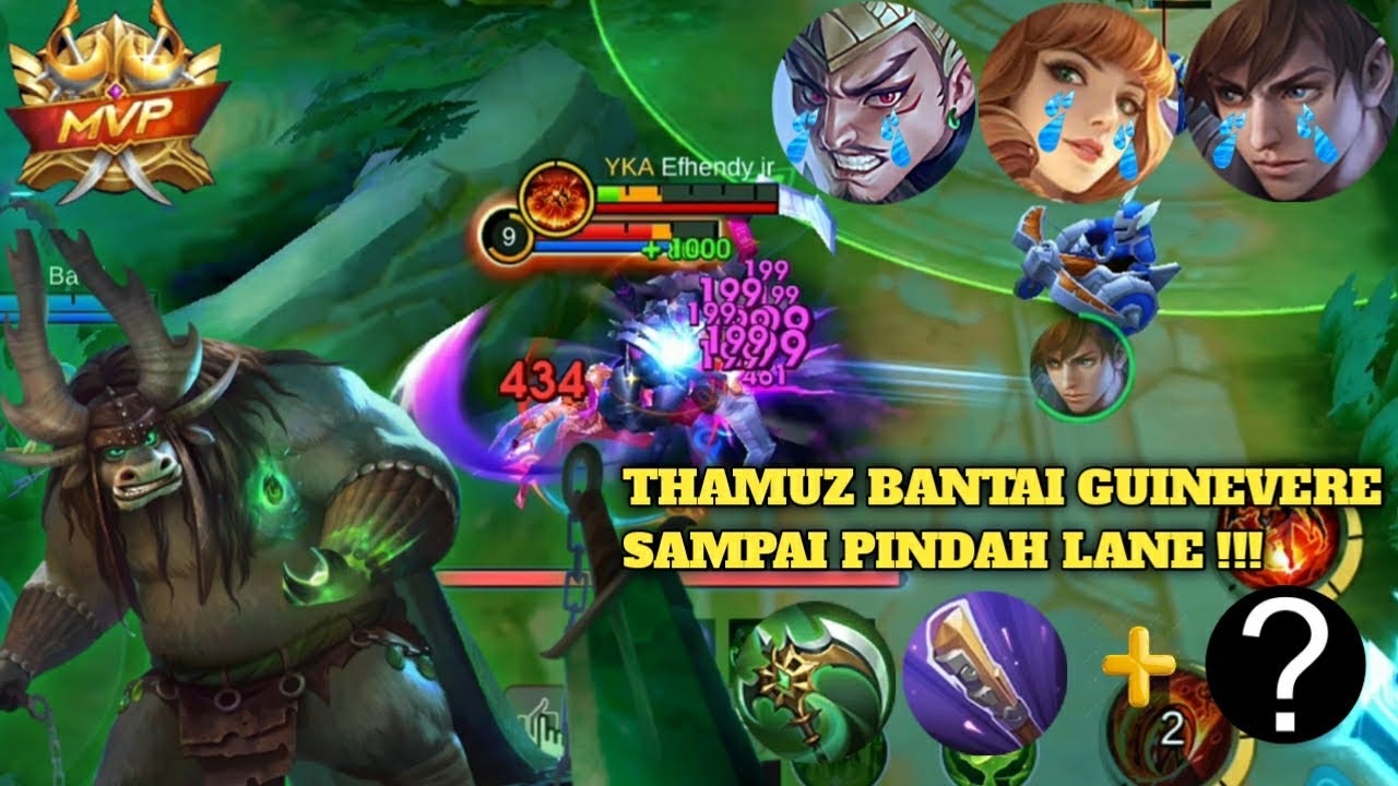 THAMUZ VS GUINEVERE DI EXP LANE ‼️ GAMEPLAY TOP GLOBAL THAMUZ - MLBB 