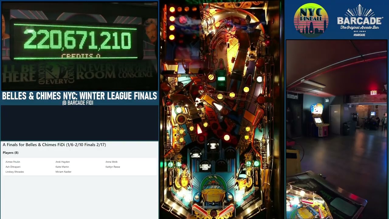 Belles & Chimes NYC: Winter League Finals @ Barcade FIDI
