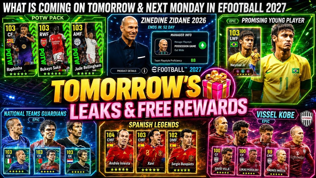 🚨 КРУПНОЕ ОБНОВЛЕНИЕ eFootball 2027! Завтра и в понедельник: новый набор &laquo;Эпиков&raquo;, POTW и БЕЗУМНЫ...