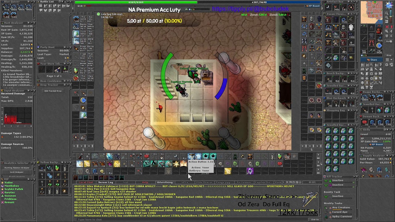 Powrót Do Starej Giereczki :D !! #Tibia Expiola PRofitado I Charmy Za razem :)