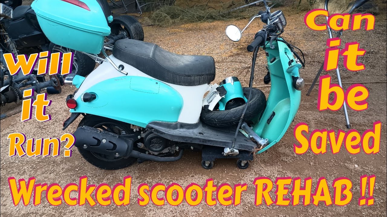 WILL IT RUN ❓️ WRECKED  YAMAHA VINO  CLONE ‼️