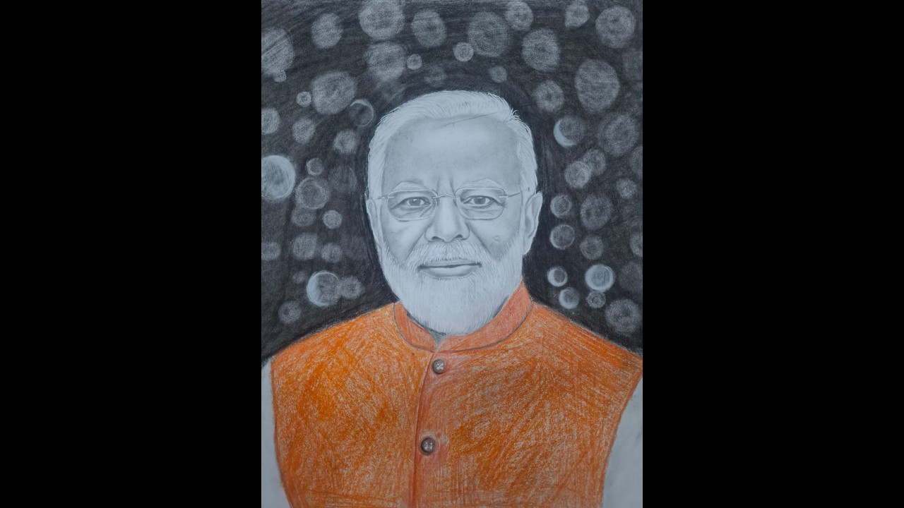 Narendra Modi Realistic Drawing | Pencil Portrait Art