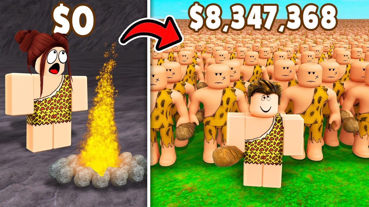 I BECAME A CAVE GIRL! I ATTACKED THE TRIBES!😱Roblox Unga Bunga Caveman Tycoon!