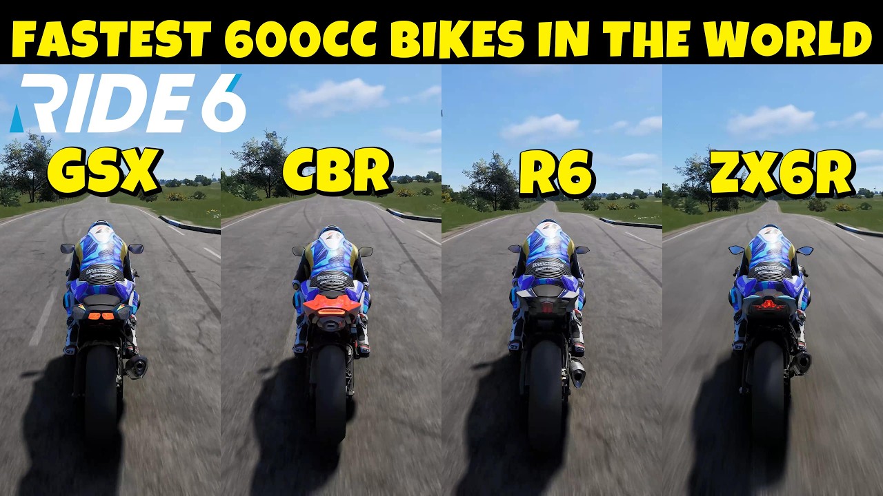 RIDE 6 TOP 10 FASTEST 600CC SUPERBIKES TOP SPEED BATTLE! 🔥 ZX-6R 636 vs CBR600RR vs R6 vs GSX-R600