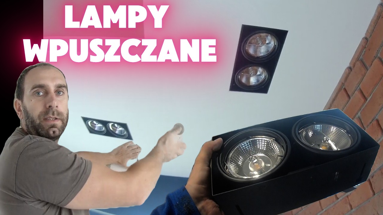 Lampy wpuszczane w sufit , oświetlenie salonu , lampy we wnękach