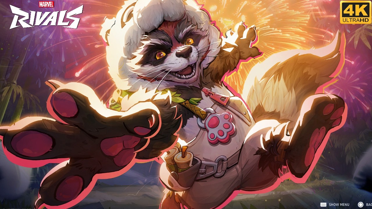 Giant Panda Rocket Skin Gameplay - Marvel Rivals (4K 60FPS)