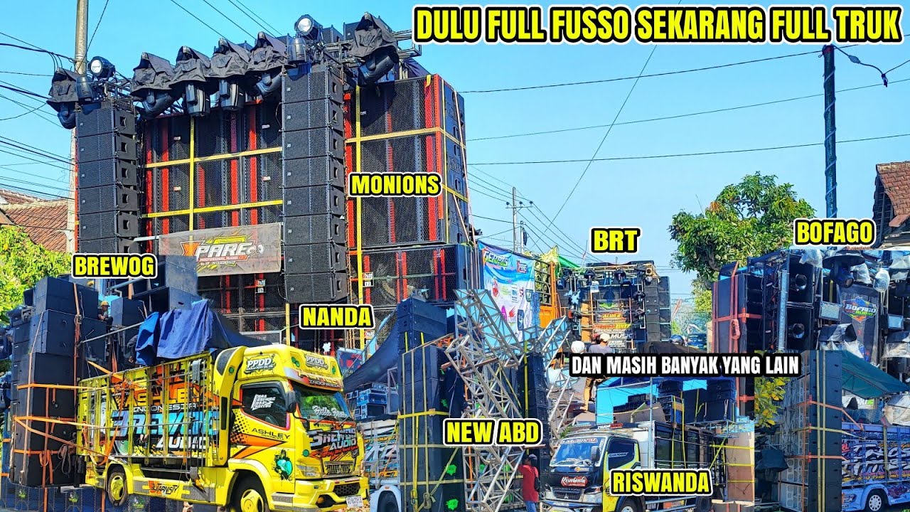 Karnaval full fusso berganti full truk, Daftar hadir sound system karnaval kalipare malang