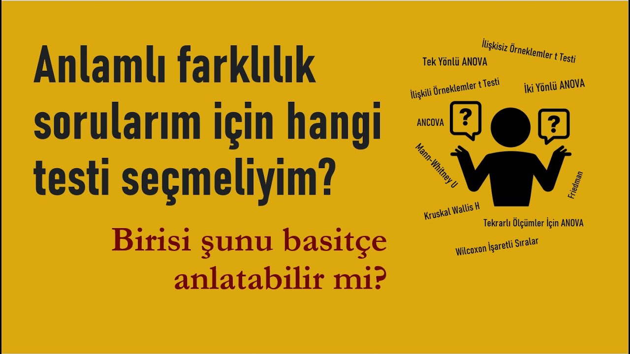 Anlamlı Farklılık Sorularım İçin Hangi Testi Seçmeliyim? | SPSS'te Test Seçimi Rehberi - 1