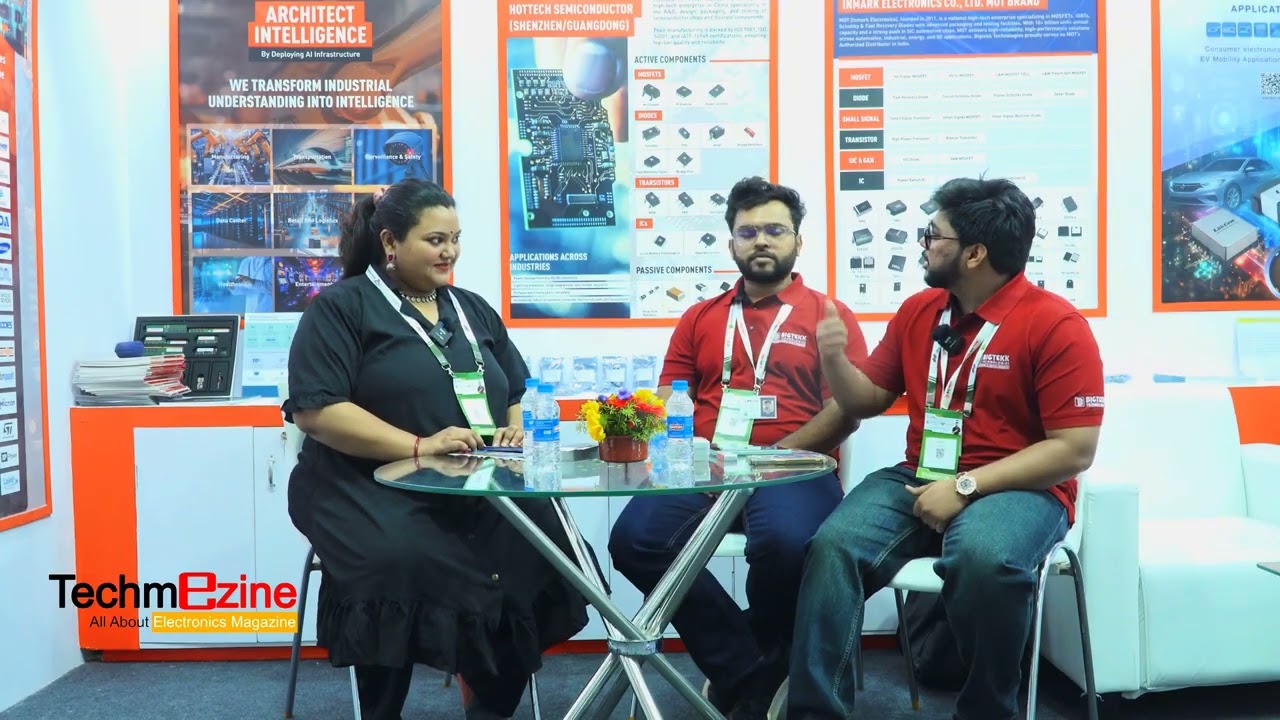Techmezine in talks with Bigtekk technologies at Electronica 2025