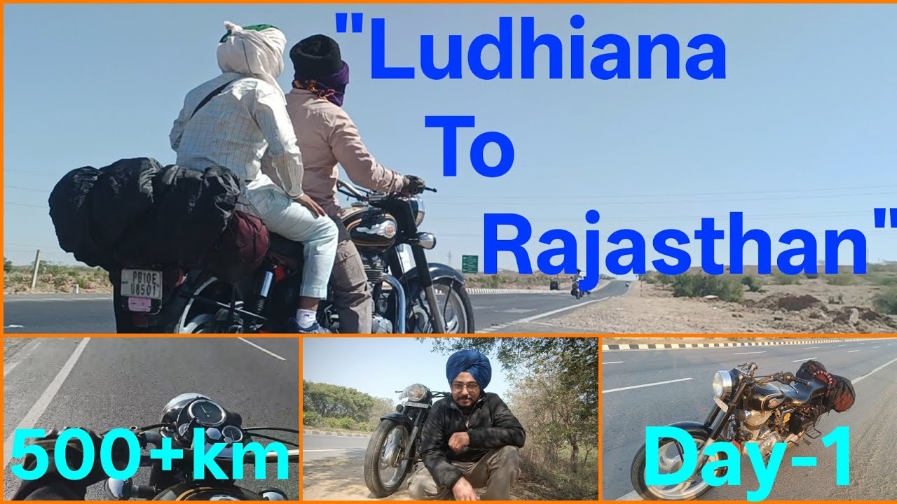 Ludhiana to Jaipur Bullet Ride 🔥 | Rajasthan Bike Tour vlog Day-1